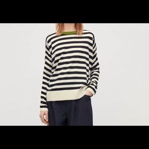 COS draped striped merino jumper sweater